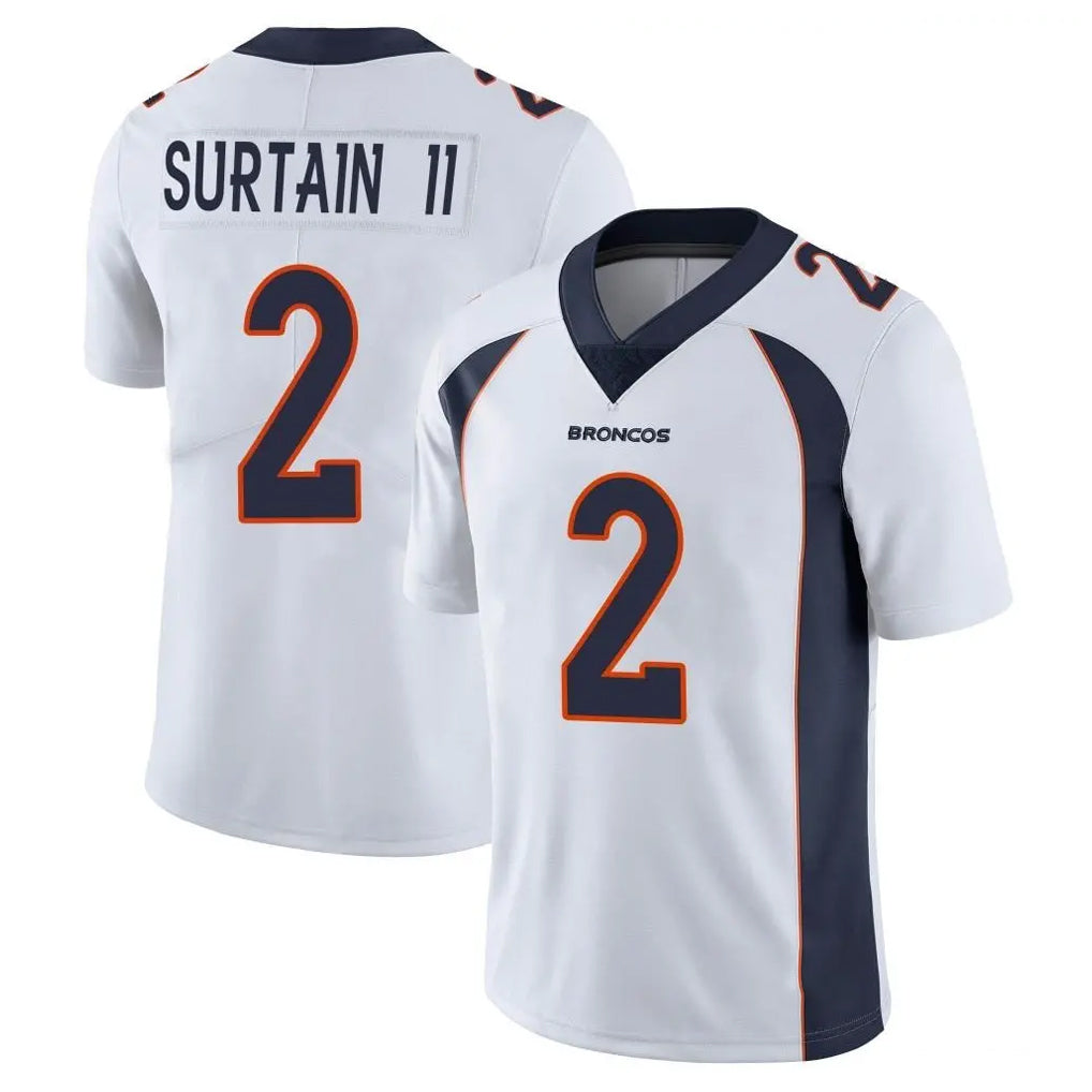 Kooe D.Broncos #2 Pat Surtain II Player White Vapor Untouchable Limited Home Game Stitched Jerseys