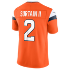 Kooe D.Broncos #2 Patrick Surtain II Orange Team Vapor F.U.S.E. Stitched Limited Jerseys