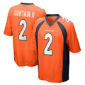 Kooe D.Broncos #2 Patrick Surtain II Player Orange Home Game Football Stitched Jerseys