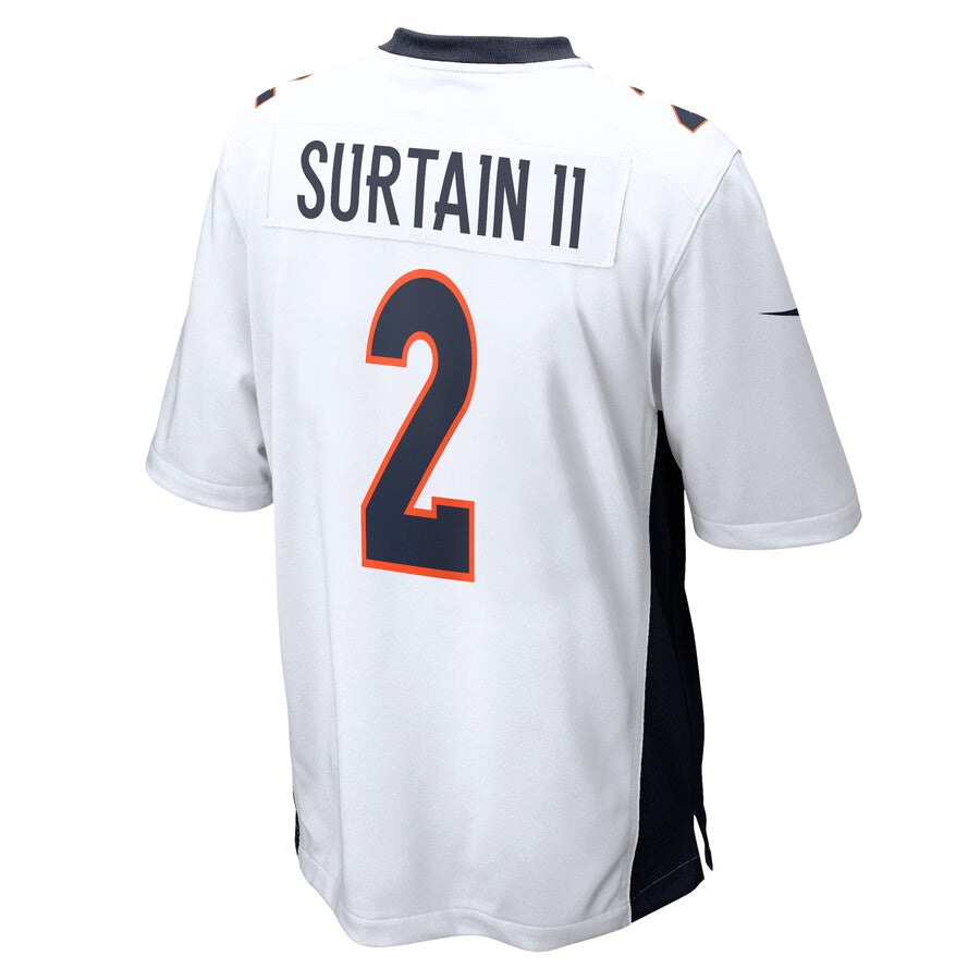 Kooe D.Broncos #2 Patrick Surtain II Player White Home Game Stitched Jerseys