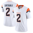 Kooe D.Broncos #2 Patrick Surtain II Player White Vapor F.U.S.E. Limited Stitched Jerseys