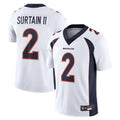 Kooe D.Broncos #2 Patrick Surtain II Player White Vapor Untouchable Limited Stitched Jerseys