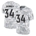 Kooe D.Broncos #34 JL Skinner Player Arctic Camo Salute To Service Limited Stitched Jerseys