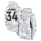 Kooe D.Broncos #34 JL Skinner Player Arctic Camo Salute to Service Hoodies Limited Game Stitched Jerseys