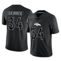 Kooe D.Broncos #34 JL Skinner Player Black Reflective Limited Stitched Jerseys