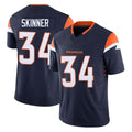 Kooe D.Broncos #34 JL Skinner Player Navy Limited Vapor F.U.S.E. Home Game Stitched Jerseys