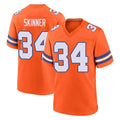 Kooe D.Broncos #34 JL Skinner Player Orange Alternate Collection Throwback Game Stitched Jerseys