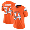 Kooe D.Broncos #34 JL Skinner Player Orange Vapor F.U.S.E. Limited Home Game Stitched Jerseys