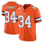 Kooe D.Broncos #34 JL Skinner Player Orange Vapor Untouchable Limited Home Game Stitched Jerseys