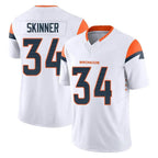 Kooe D.Broncos #34 JL Skinner Player White Limited Vapor F.U.S.E. Home Game Stitched Jerseys