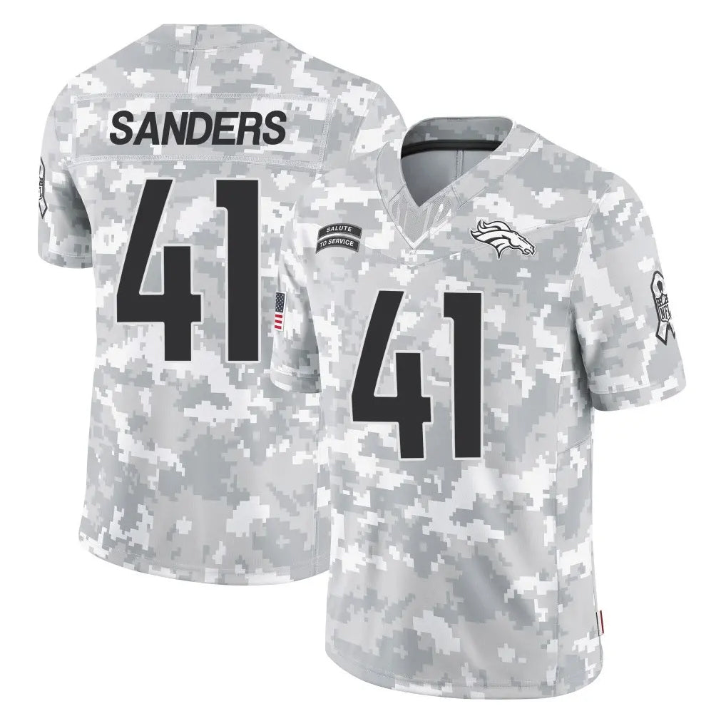 Kooe D.Broncos #41 Drew Sanders Player Arctic Camo Salute To Service Limited Stitched Jerseys