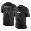 Kooe D.Broncos #41 Drew Sanders Player Black Reflective Limited Stitched Jerseys