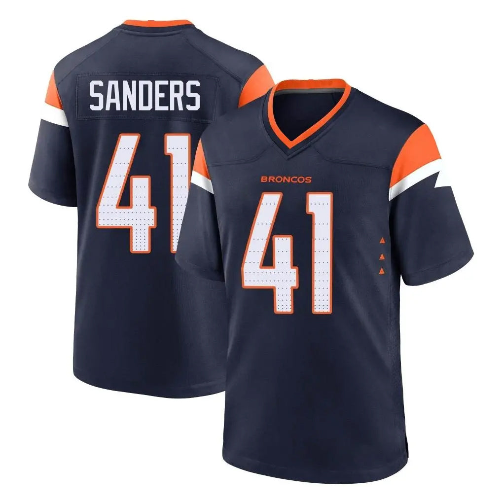 Kooe D.Broncos #41 Drew Sanders Player Navy Home Game Stitched Jerseys