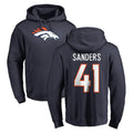 Kooe D.Broncos #41 Drew Sanders Player Navy Pullover Hoodie Limited Stitched Jerseys