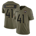 Kooe D.Broncos #41 Drew Sanders Player Olive 2025 Salute To Service Limited Home Game Stitched Jerseys