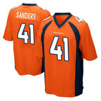 Kooe D.Broncos #41 Drew Sanders Player Orange Color Home Game Stitched Jerseys