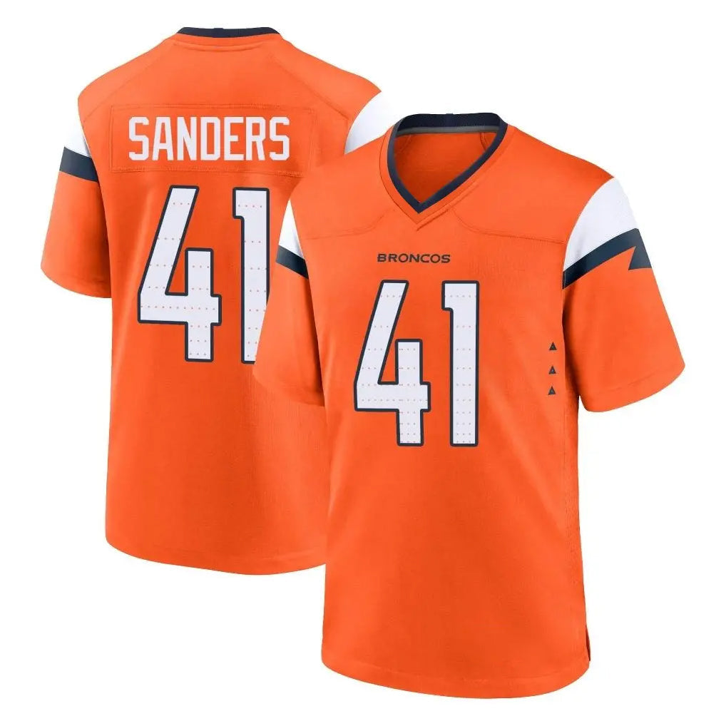 Kooe D.Broncos #41 Drew Sanders Player Orange Home Game Stitched Jerseys