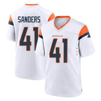 Kooe D.Broncos #41 Drew Sanders Player White Home Game Stitched Jerseys