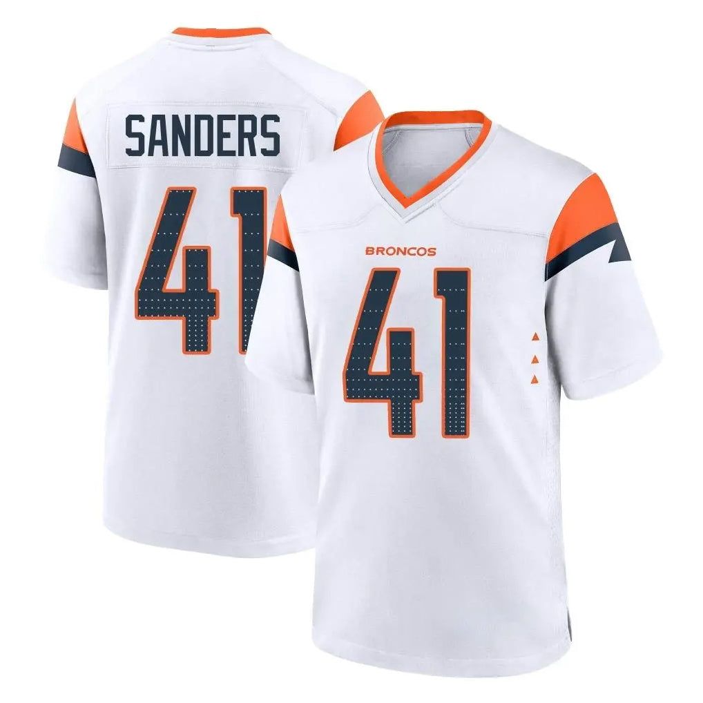 Kooe D.Broncos #41 Drew Sanders Player White Home Game Stitched Jerseys