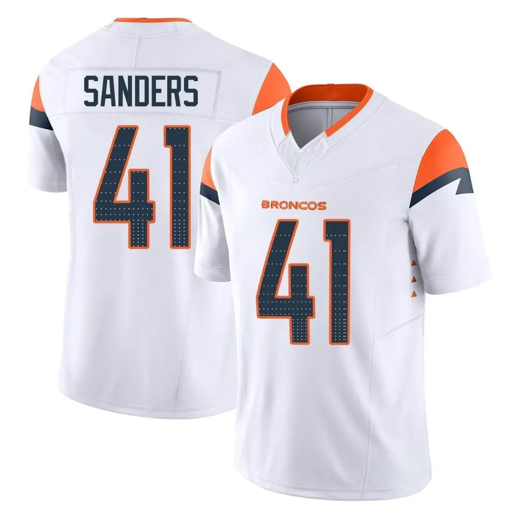 Kooe D.Broncos #41 Drew Sanders Player White Limited Vapor F.U.S.E. Home Game Stitched Jerseys