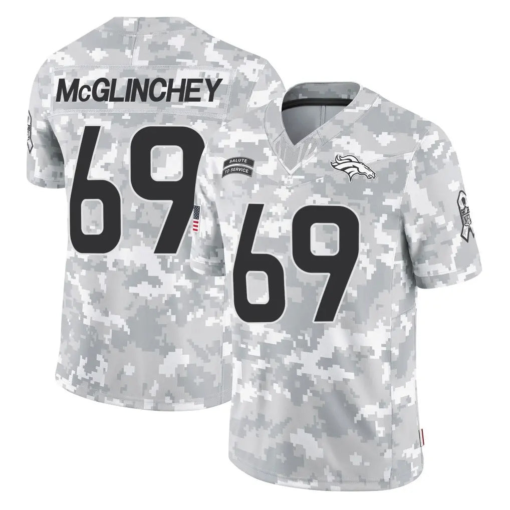 Kooe D.Broncos #69 Mike McGlinchey Player Arctic Camo Salute To Service Limited Stitched Jerseys