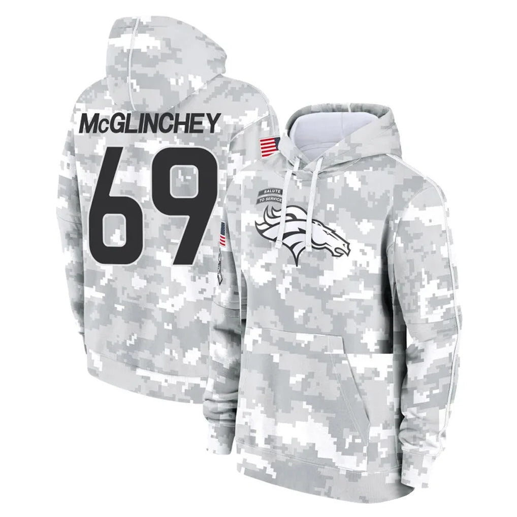 Kooe D.Broncos #69 Mike McGlinchey Player Arctic Camo Salute to Service Hoodies Limited Game Stitched Jerseys