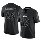 Kooe D.Broncos #69 Mike McGlinchey Player Black Reflective Limited Stitched Jerseys