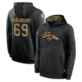 Kooe D.Broncos #69 Mike McGlinchey Player Black Salute to Service Pullover Hoodies Limited Stitched Jerseys