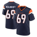 Kooe D.Broncos #69 Mike McGlinchey Player Navy Home Game Stitched Jerseys