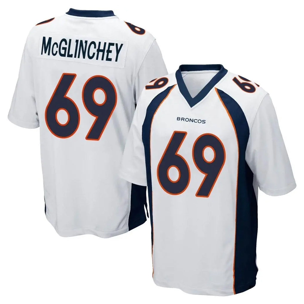 Kooe D.Broncos #69 Mike McGlinchey Player White Game Stitched Jerseys