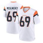 Kooe D.Broncos #69 Mike McGlinchey Player White Home Game Stitched Jerseys