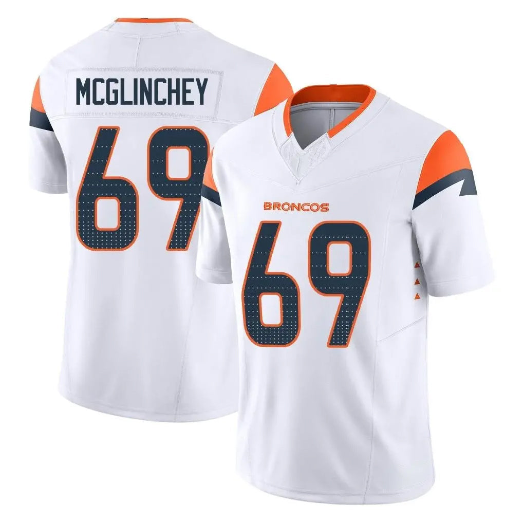 Kooe D.Broncos #69 Mike McGlinchey Player White Limited Vapor F.U.S.E. Home Game Stitched Jerseys