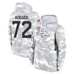 Kooe D.Broncos #72 Garett Bolles Player Arctic Camo Salute to Service Hoodies Limited Game Stitched Jerseys