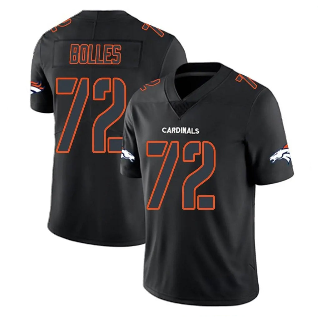 Kooe D.Broncos #72 Garett Bolles Player Black Impact Limited Game Stitched Jerseys