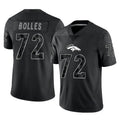 Kooe D.Broncos #72 Garett Bolles Player Black Reflective Limited Stitched Jerseys