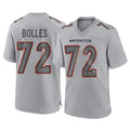 Kooe D.Broncos #72 Garett Bolles Player Gray Atmosphere Fashion Limited Game Stitched Jerseys