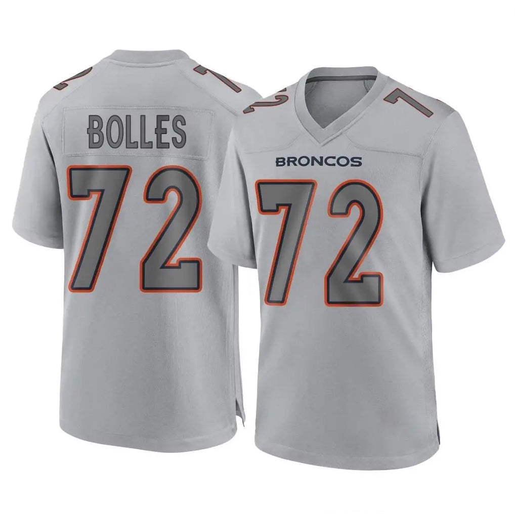 Kooe D.Broncos #72 Garett Bolles Player Gray Atmosphere Fashion Limited Game Stitched Jerseys