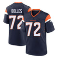 Kooe D.Broncos #72 Garett Bolles Player Navy Home Game Stitched Jerseys