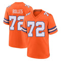 Kooe D.Broncos #72 Garett Bolles Player Orange Alternate Collection Throwback Game Stitched Jerseys