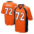 Kooe D.Broncos #72 Garett Bolles Player Orange Color Home Game Stitched Jerseys