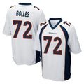 Kooe D.Broncos #72 Garett Bolles Player White Game Stitched Jerseys