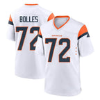 Kooe D.Broncos #72 Garett Bolles Player White Home Game Stitched Jerseys