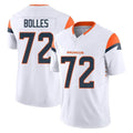 Kooe D.Broncos #72 Garett Bolles Player White Limited Vapor F.U.S.E. Home Game Stitched Jerseys