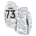 Kooe D.Broncos #73 Frank Crum Player Arctic Camo Salute to Service Hoodies Limited Game Stitched Jerseys