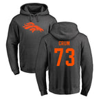 Kooe D.Broncos #73 Frank Crum Player Ash One Color Pullover Hoodie Limited Stitched Jerseys