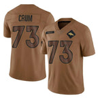 Kooe D.Broncos #73 Frank Crum Player Brown Salute To Service Limited Stitched Jerseys