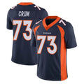 Kooe D.Broncos #73 Frank Crum Player Navy Vapor Untouchable Limited Game Stitched Jerseys