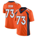 Kooe D.Broncos #73 Frank Crum Player Orange Color Vapor Untouchable Limited Game Stitched Jerseys