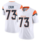 Kooe D.Broncos #73 Frank Crum Player White Limited Vapor F.U.S.E. Home Game Stitched Jerseys