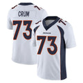Kooe D.Broncos #73 Frank Crum Player White Vapor Untouchable Limited Home Game Stitched Jerseys